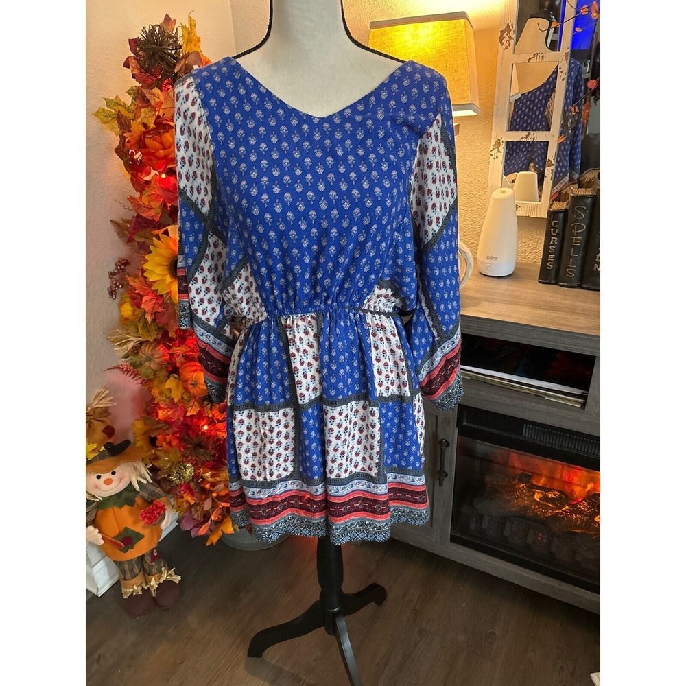 American Eagle dress M red blue